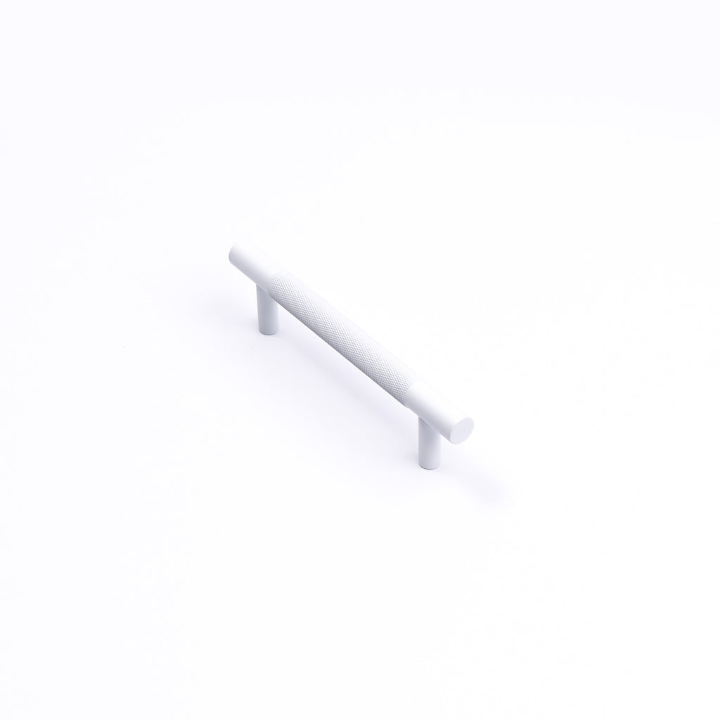 White Knurled Drawer Pull - Charmian - Manovella