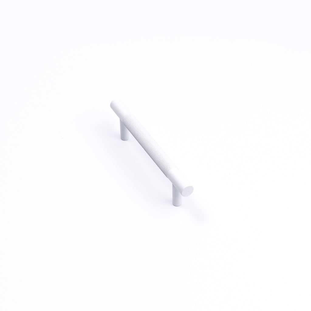 White Knurled Drawer Pull - Charmian - Manovella