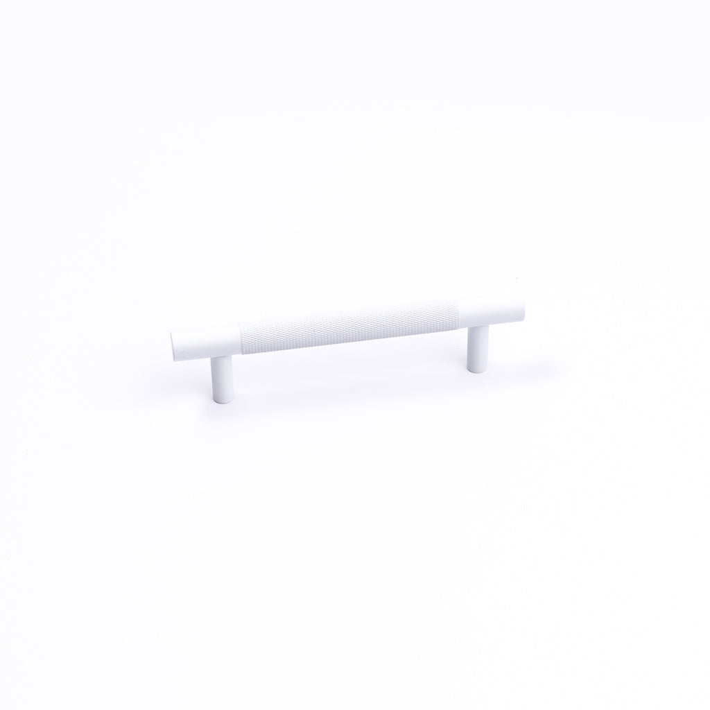White Knurled Drawer Pull - Charmian - Manovella