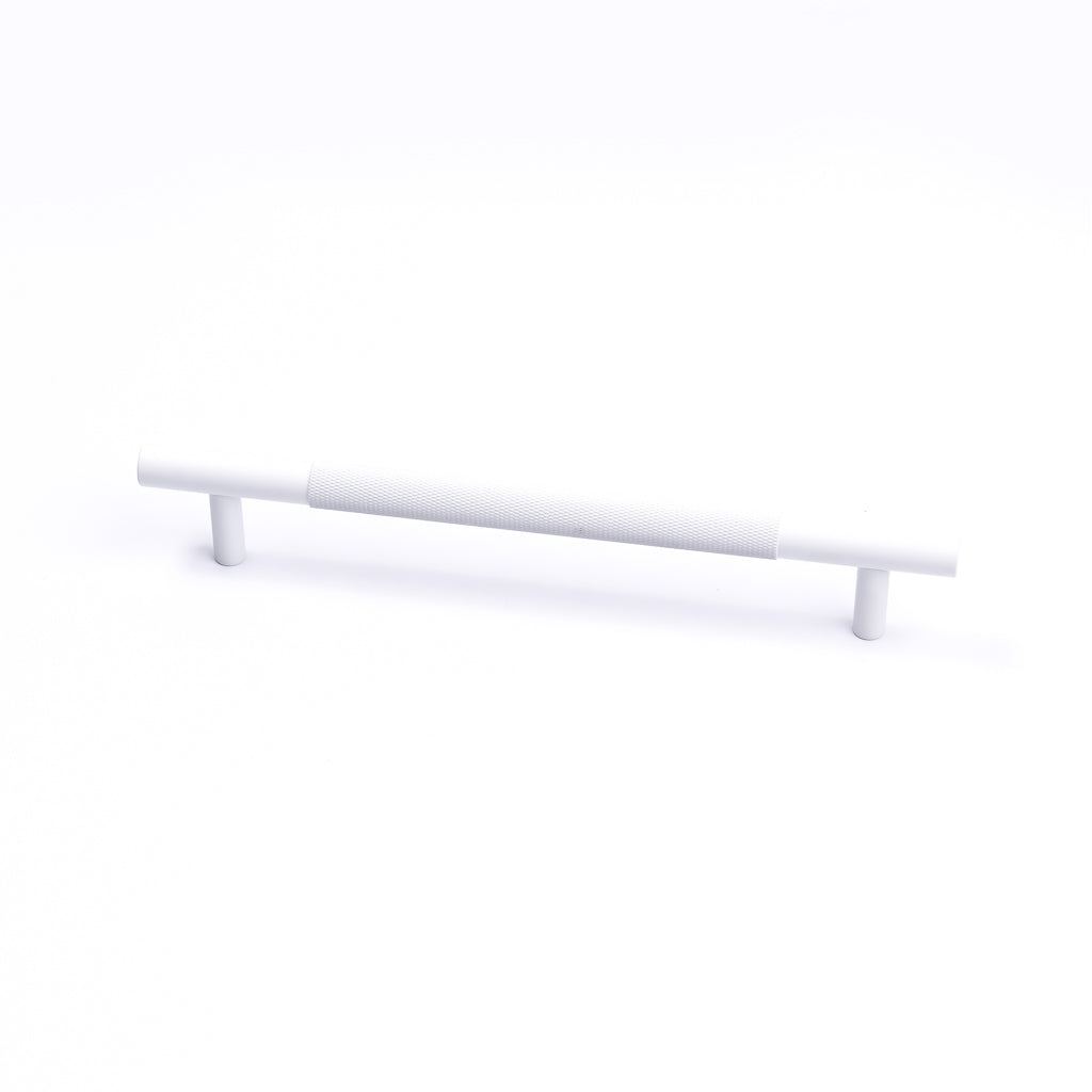 White Knurled Drawer Pull - Charmian - Manovella