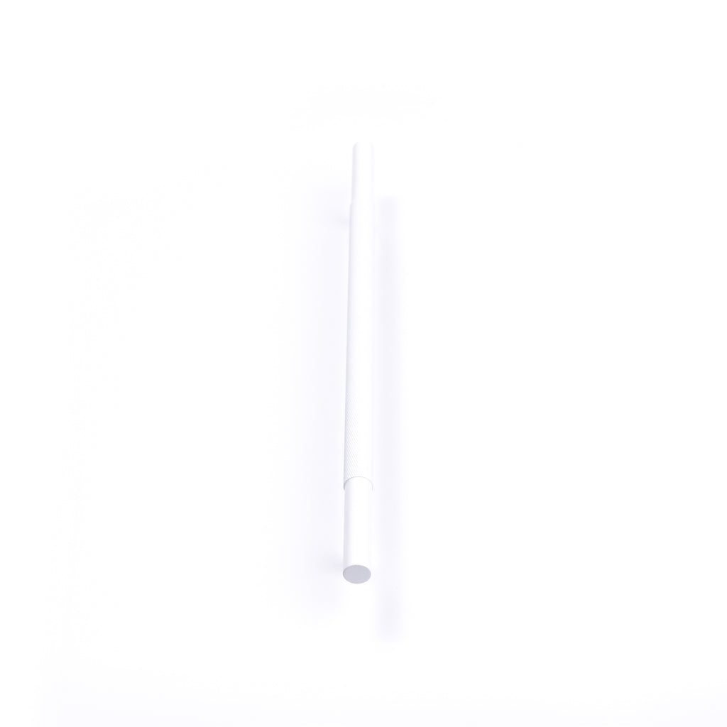 White Knurled Drawer Pull - Charmian - Manovella