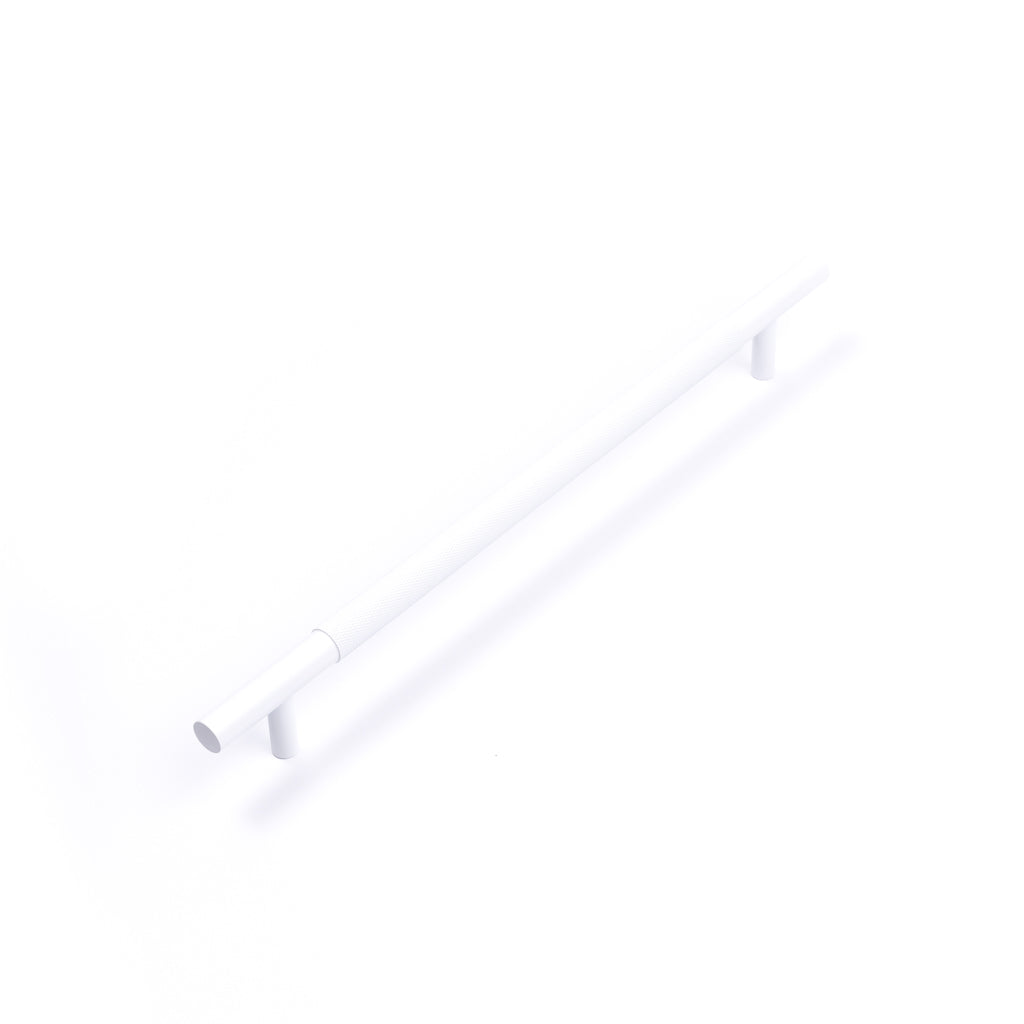 White Knurled Drawer Pull - Charmian - Manovella