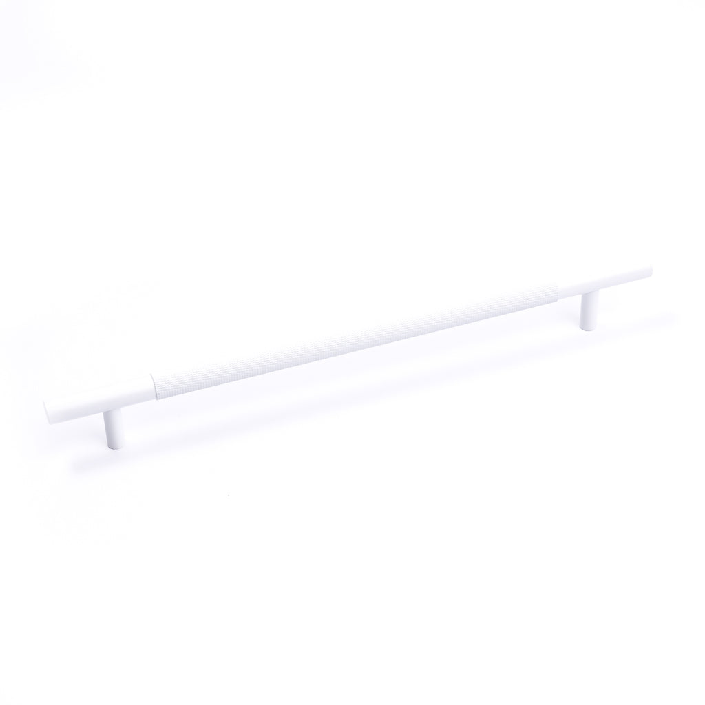 White Knurled Drawer Pull - Charmian - Manovella