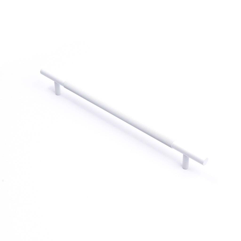 White Knurled Drawer Pull - Charmian - Manovella