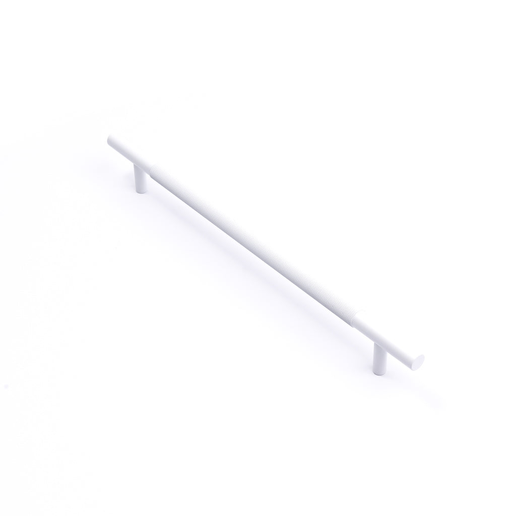 White Knurled Drawer Pull - Charmian - Manovella