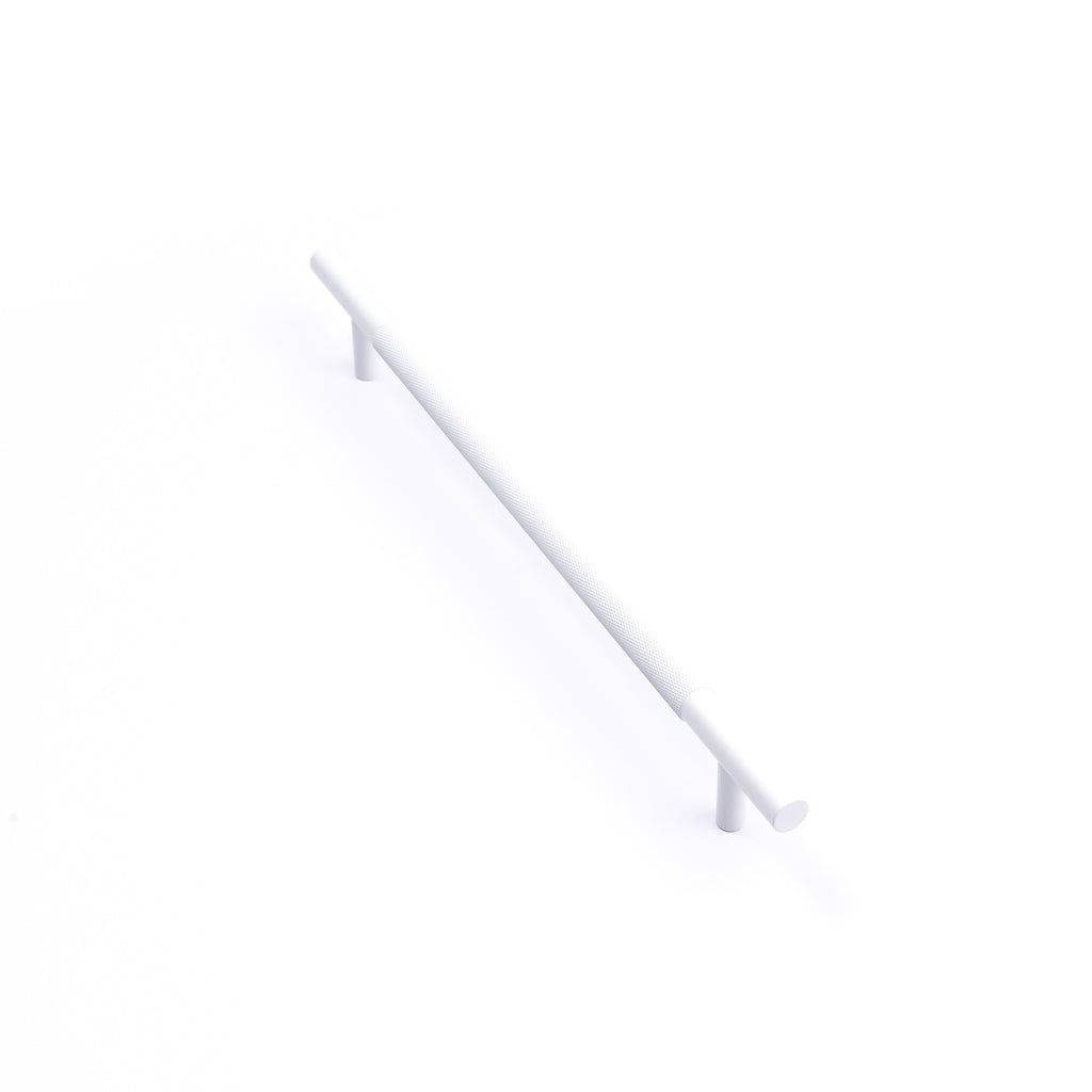 White Knurled Drawer Pull - Charmian - Manovella