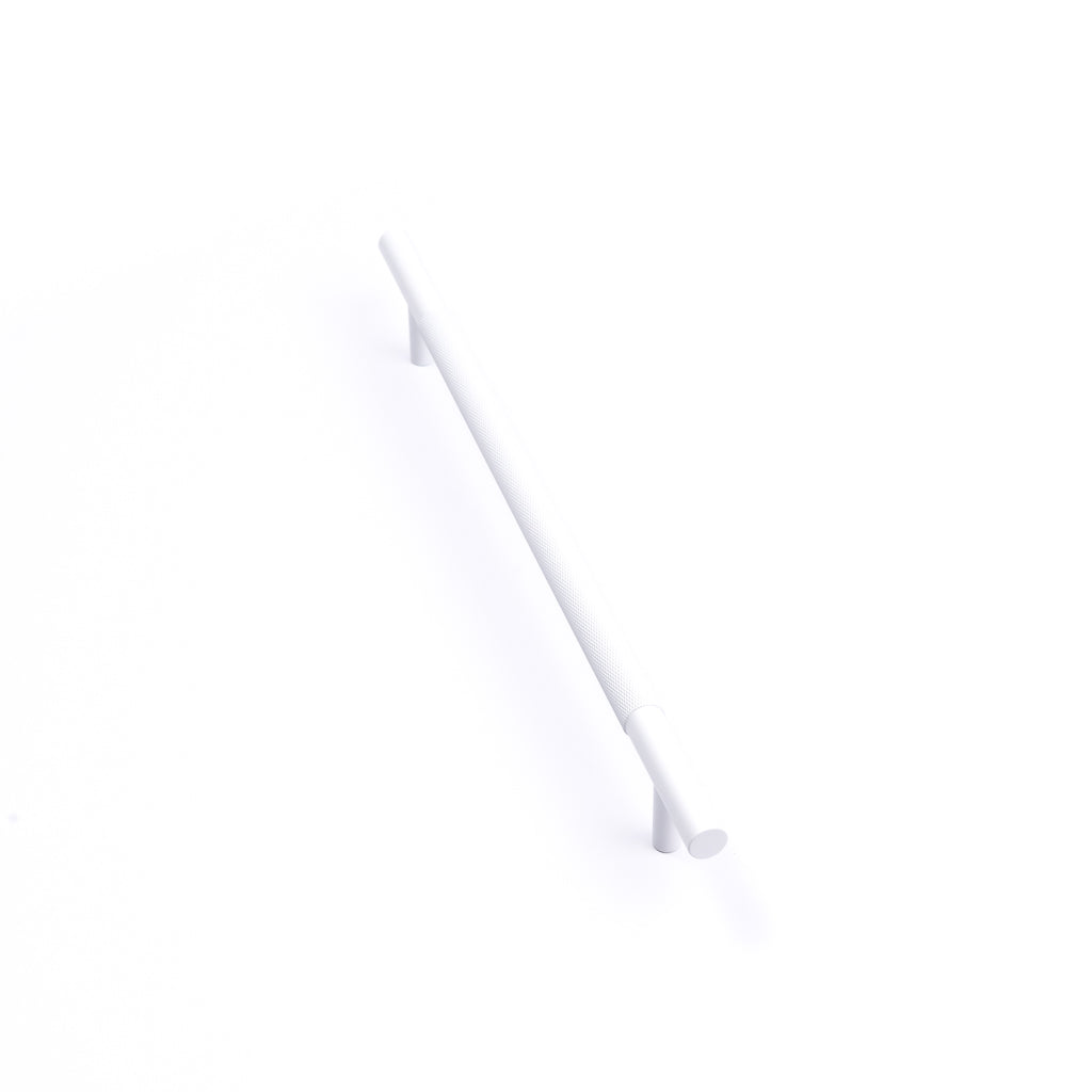 White Knurled Drawer Pull - Charmian - Manovella