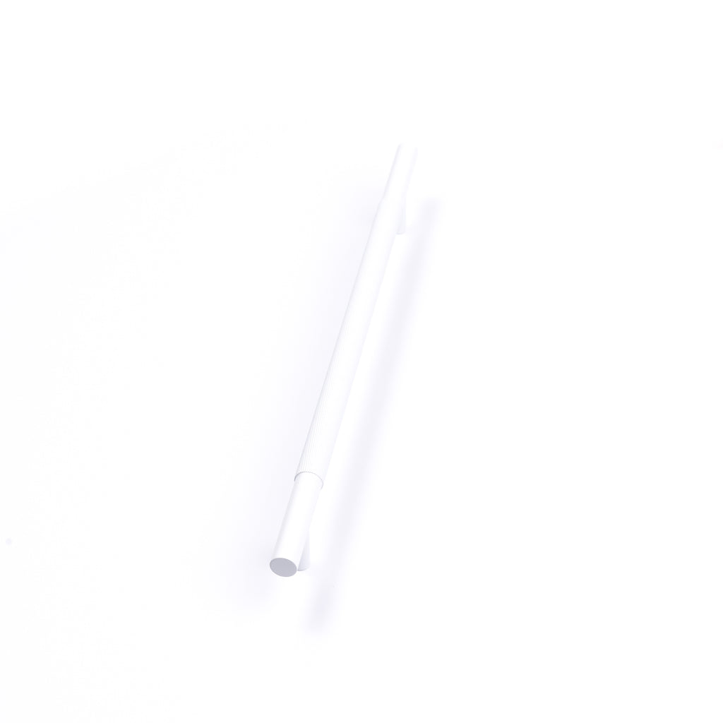 White Knurled Drawer Pull - Charmian - Manovella
