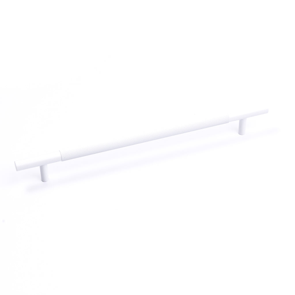 White Knurled Drawer Pull - Charmian - Manovella