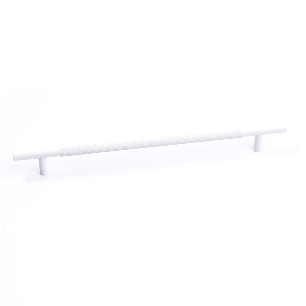 White Knurled Drawer Pull - Charmian - Manovella
