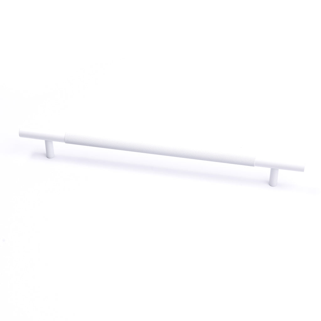 White Knurled Drawer Pull - Charmian - Manovella
