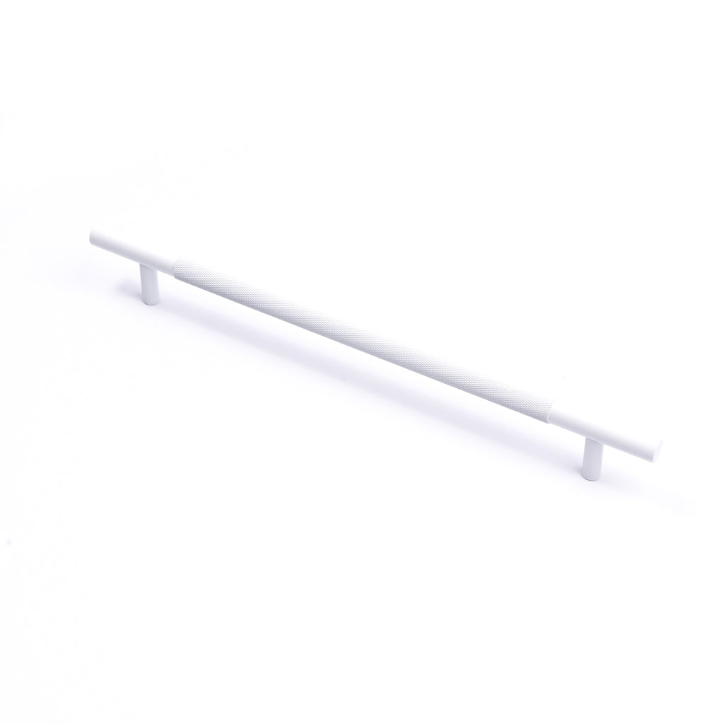 White Knurled Drawer Pull - Charmian - Manovella