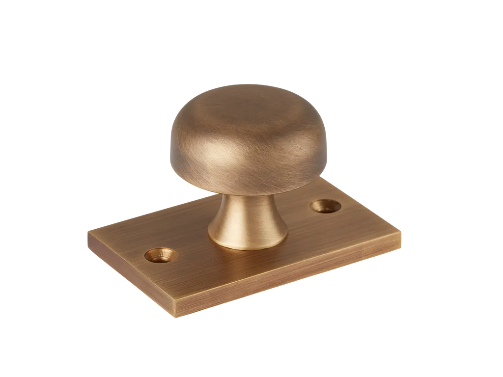Washwood Cabinet Knob with Backplate By Armac Martin