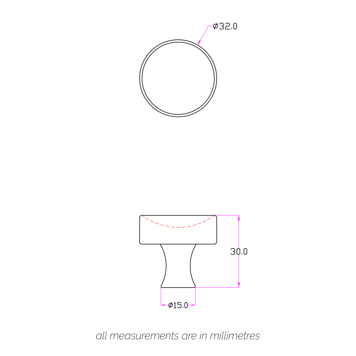 Atticus Knob - Polished Nickel By Hepburn - Entry - Point - AKPN - Hepburn Hardware