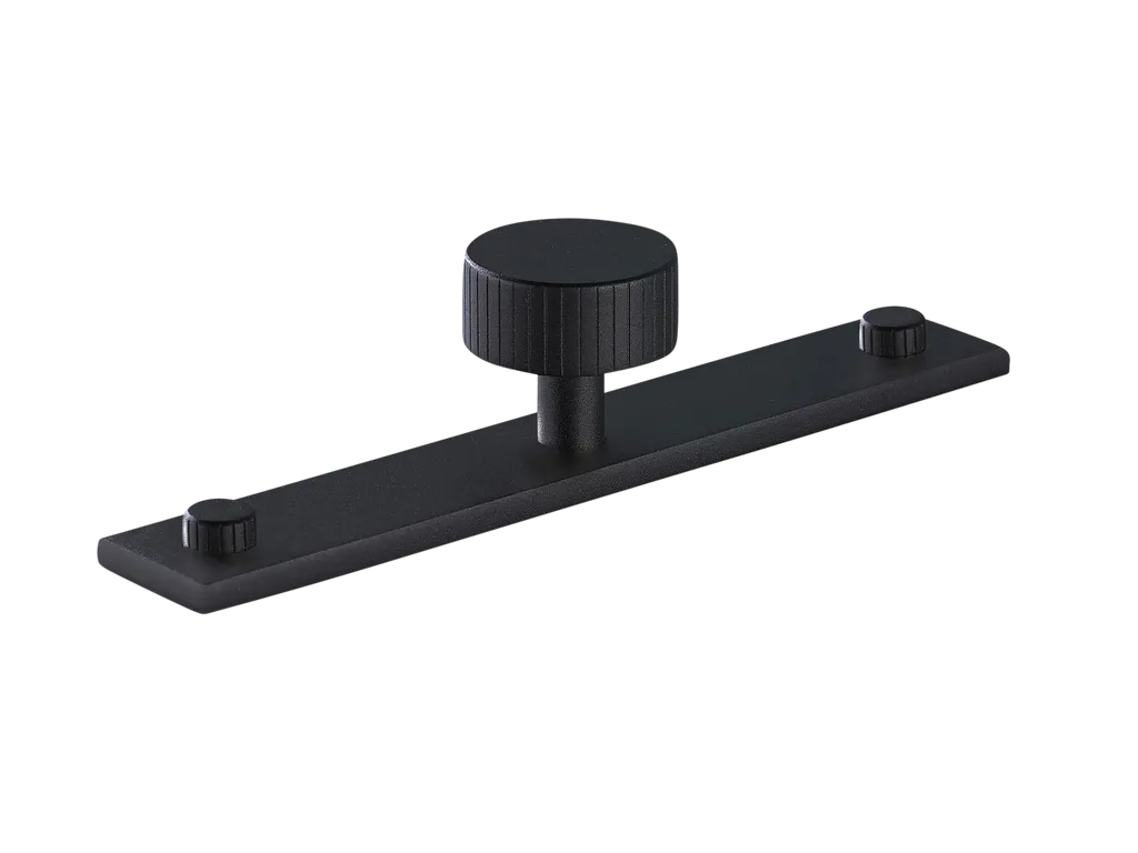 MIX Straight Knurled Cabinet Knob & Backplate By Armac Martin