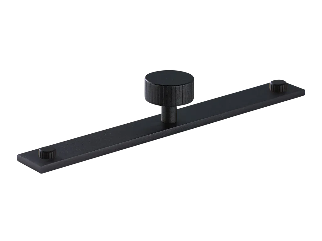 MIX Straight Knurled Cabinet Knob & Backplate By Armac Martin