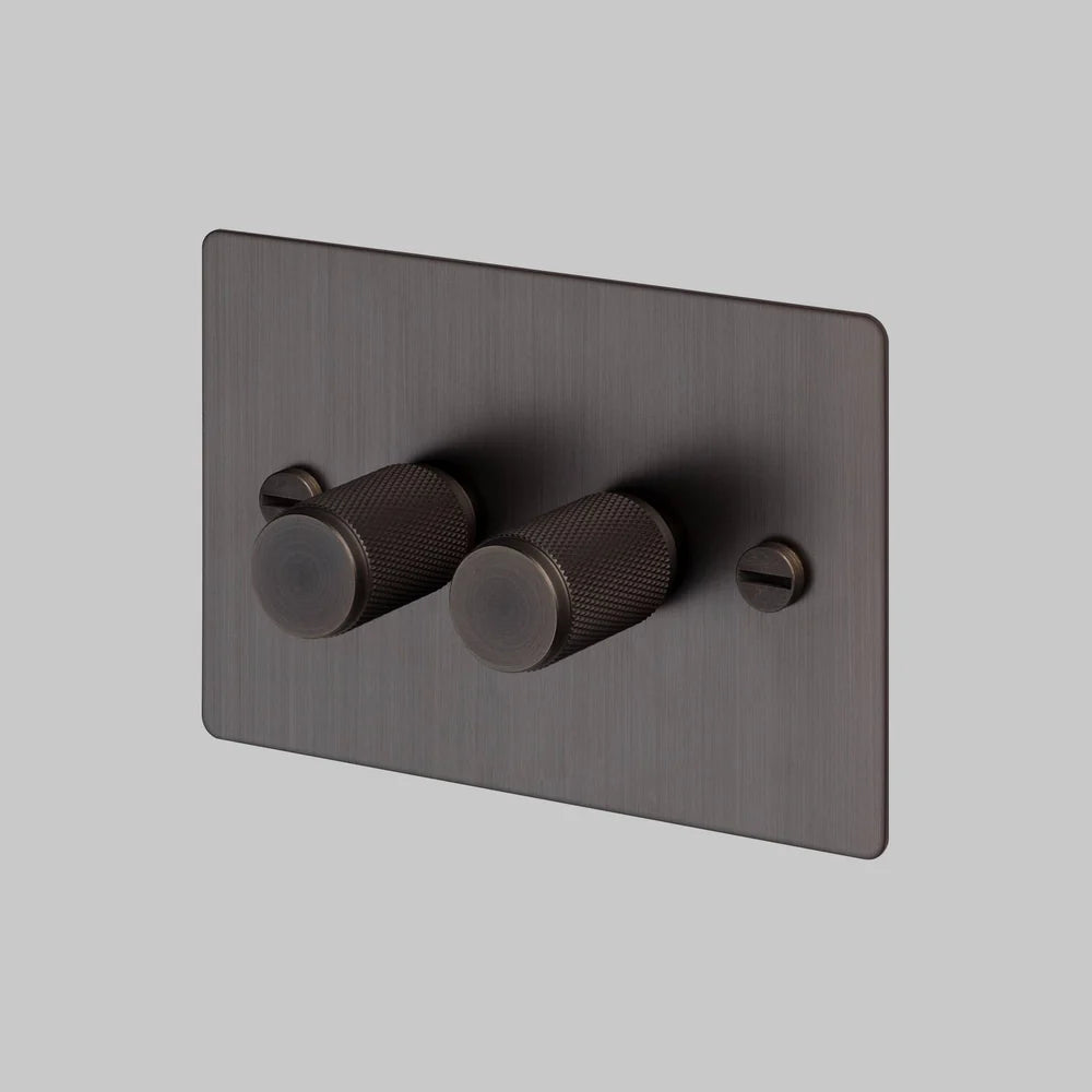 2G DIMMER / 2-WAY / 100W / HORIZONTAL / CROSS - Buster + Punch