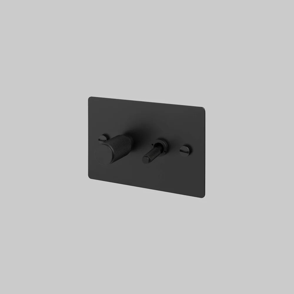 2G TOGGLE + DIMMER / 2-WAY / HORIZONTAL / CROSS - Buster + Punch