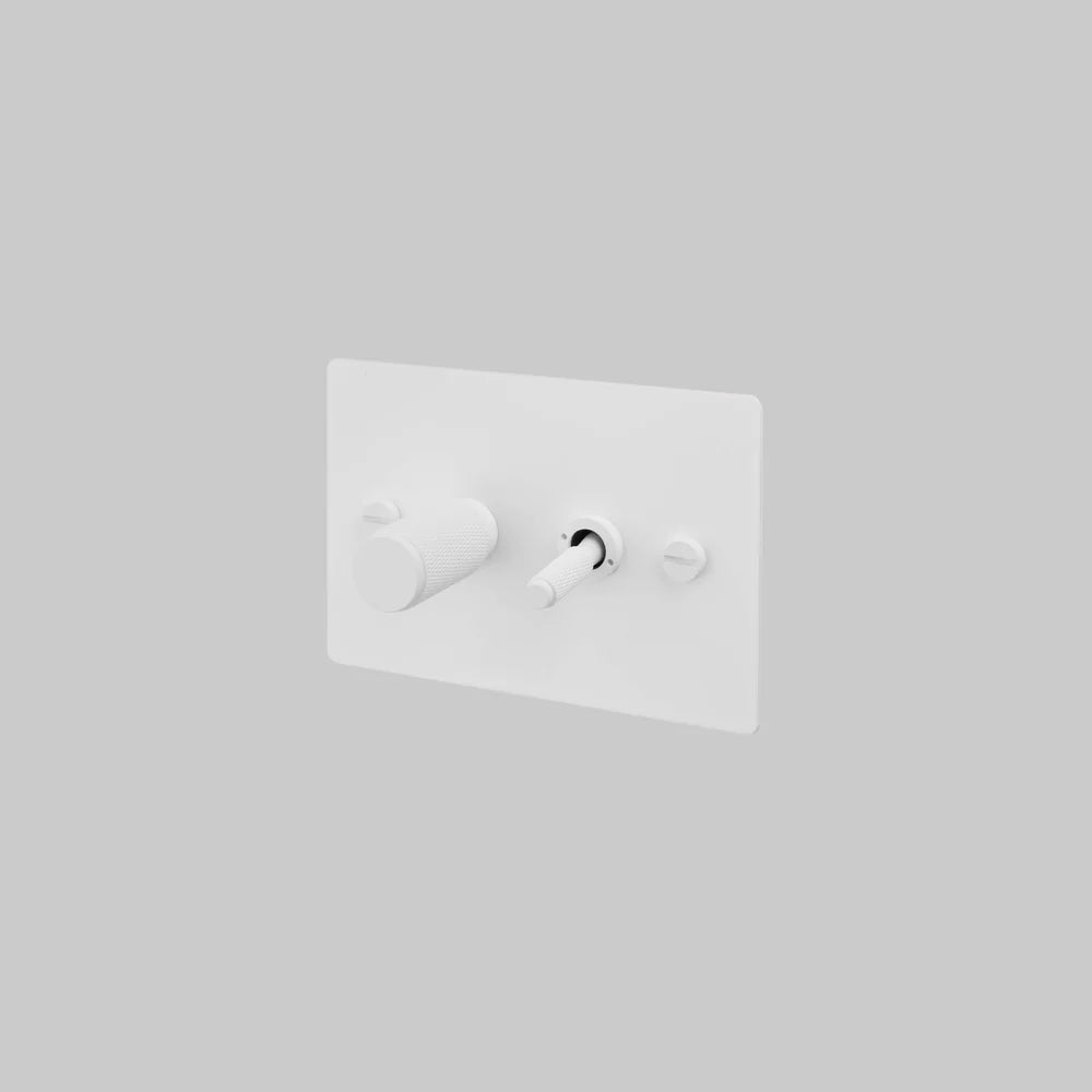 2G TOGGLE + DIMMER / 2-WAY / HORIZONTAL / CROSS - Buster + Punch