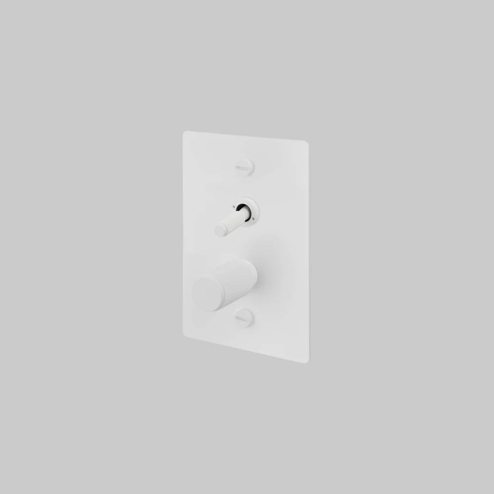 2G TOGGLE + DIMMER / 2-WAY / VERTICAL / CROSS - Buster + Punch