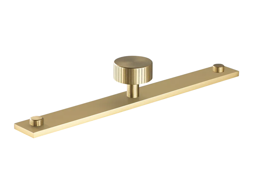 MIX Straight Knurled Cabinet Knob & Backplate By Armac Martin