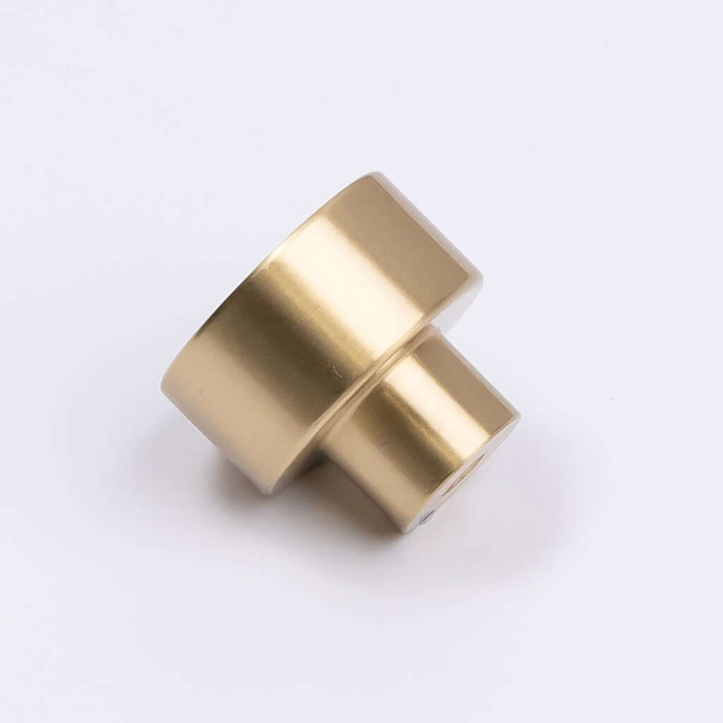 Brushed Brass Button Cabinet Knob - Bianca - Manovella - Entry - Point - CABBIA26BB - Manovella
