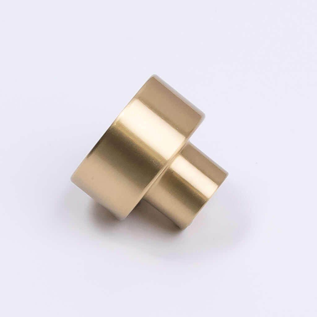Brushed Brass Button Cabinet Knob - Bianca - Manovella - Entry - Point - CABBIA26BB - Manovella