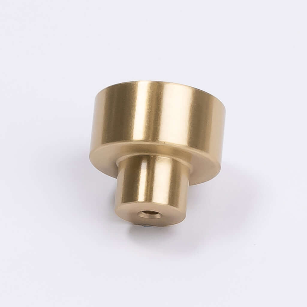Brushed Brass Button Cabinet Knob - Bianca - Manovella - Entry - Point - CABBIA26BB - Manovella