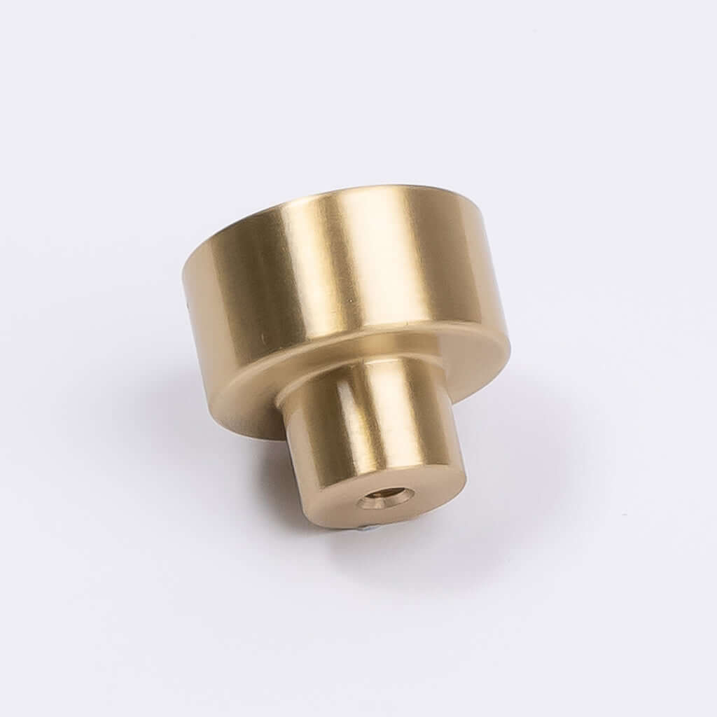 Brushed Brass Button Cabinet Knob - Bianca - Manovella - Entry - Point - CABBIA26BB - Manovella
