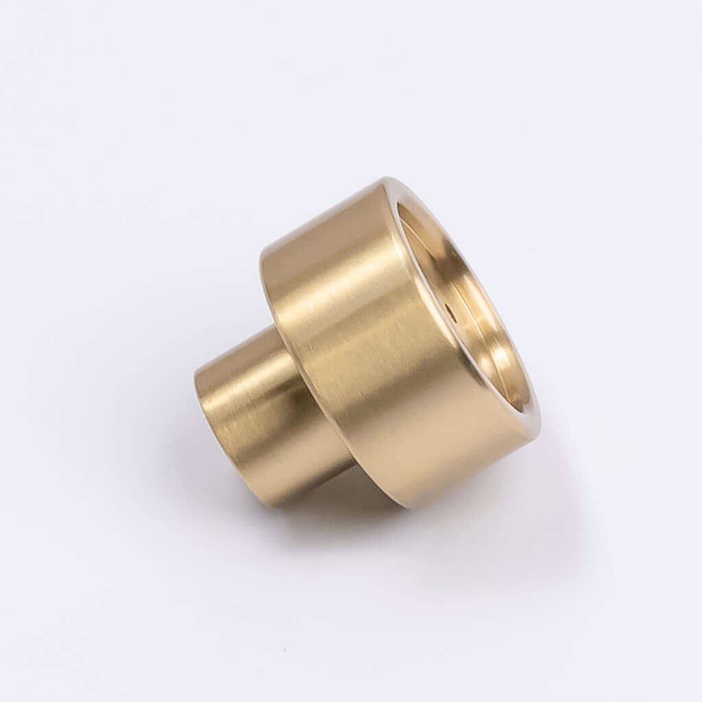 Brushed Brass Button Cabinet Knob - Bianca - Manovella - Entry - Point - CABBIA26BB - Manovella