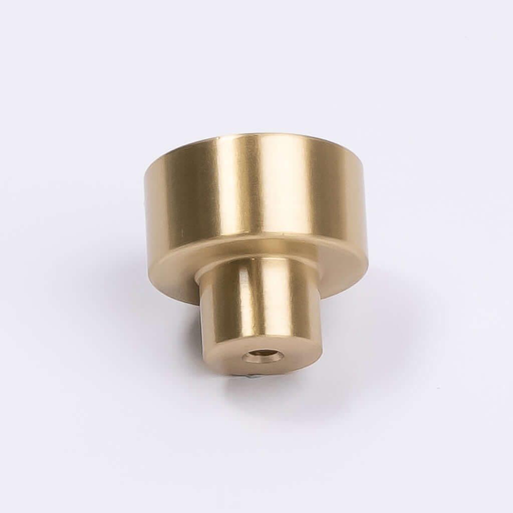 Brushed Brass Button Cabinet Knob - Bianca - Manovella - Entry - Point - CABBIA26BB - Manovella