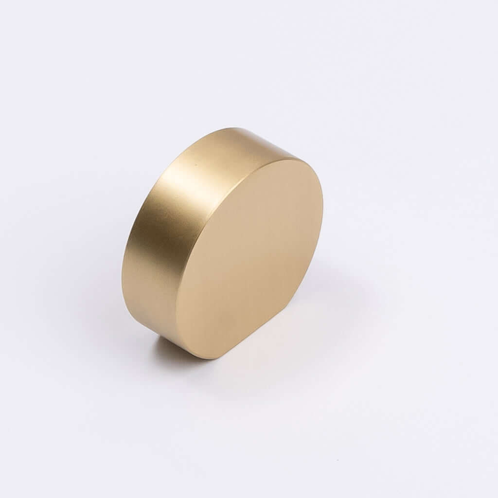 Brushed Brass Disc Cabinet Knob - Katherina - Manovella - Entry - Point - CABKAT32BB - Manovella