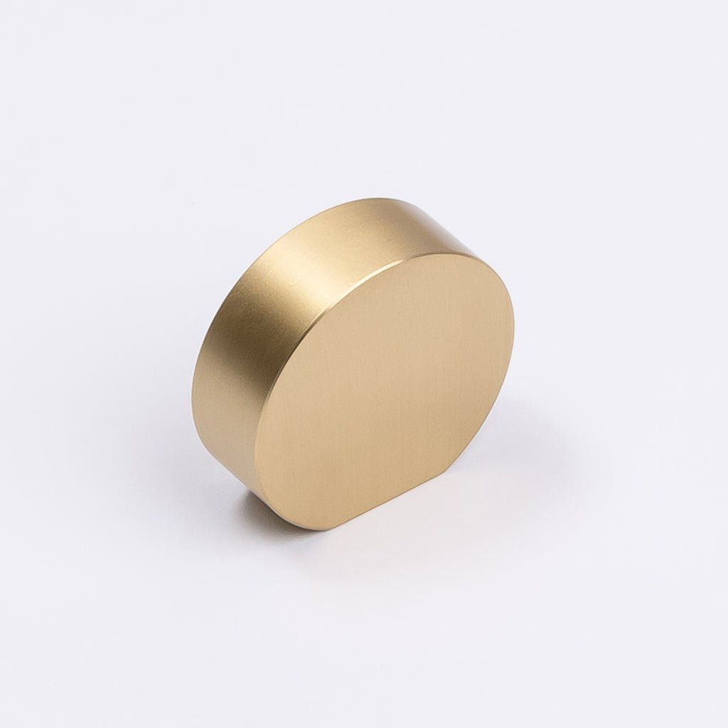 Brushed Brass Disc Cabinet Knob - Katherina - Manovella - Entry - Point - CABKAT32BB - Manovella