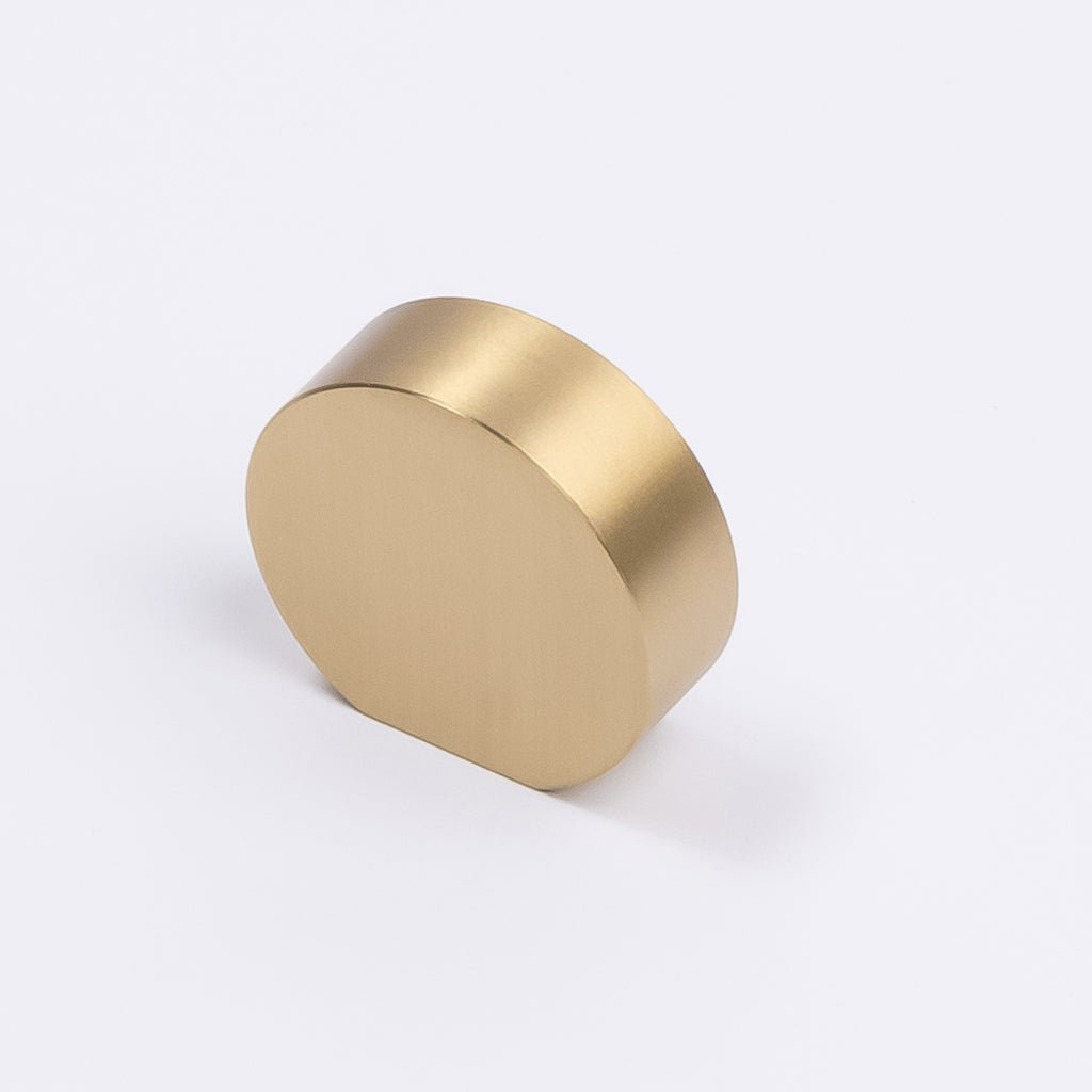 Brushed Brass Disc Cabinet Knob - Katherina - Manovella - Entry - Point - CABKAT32BB - Manovella