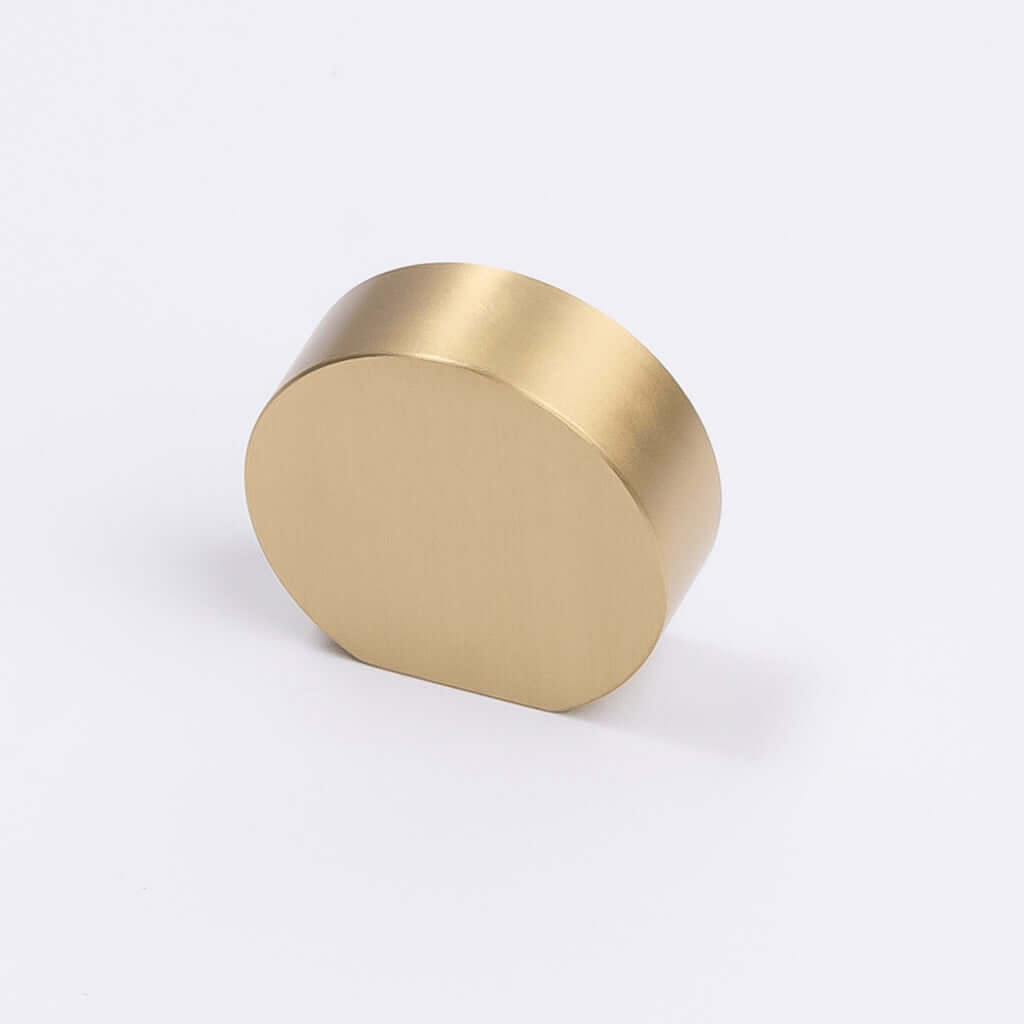 Brushed Brass Disc Cabinet Knob - Katherina - Manovella - Entry - Point - CABKAT32BB - Manovella