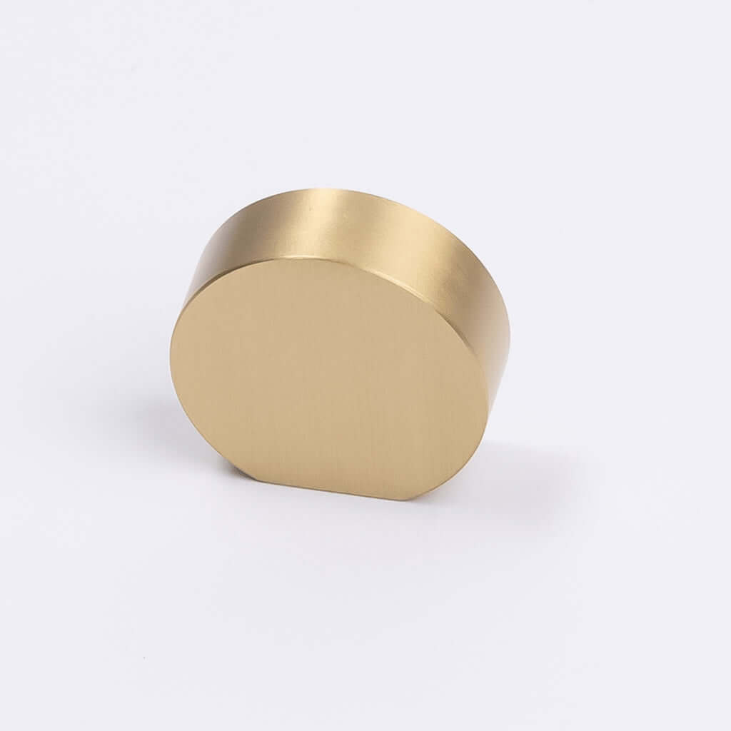 Brushed Brass Disc Cabinet Knob - Katherina - Manovella - Entry - Point - CABKAT32BB - Manovella