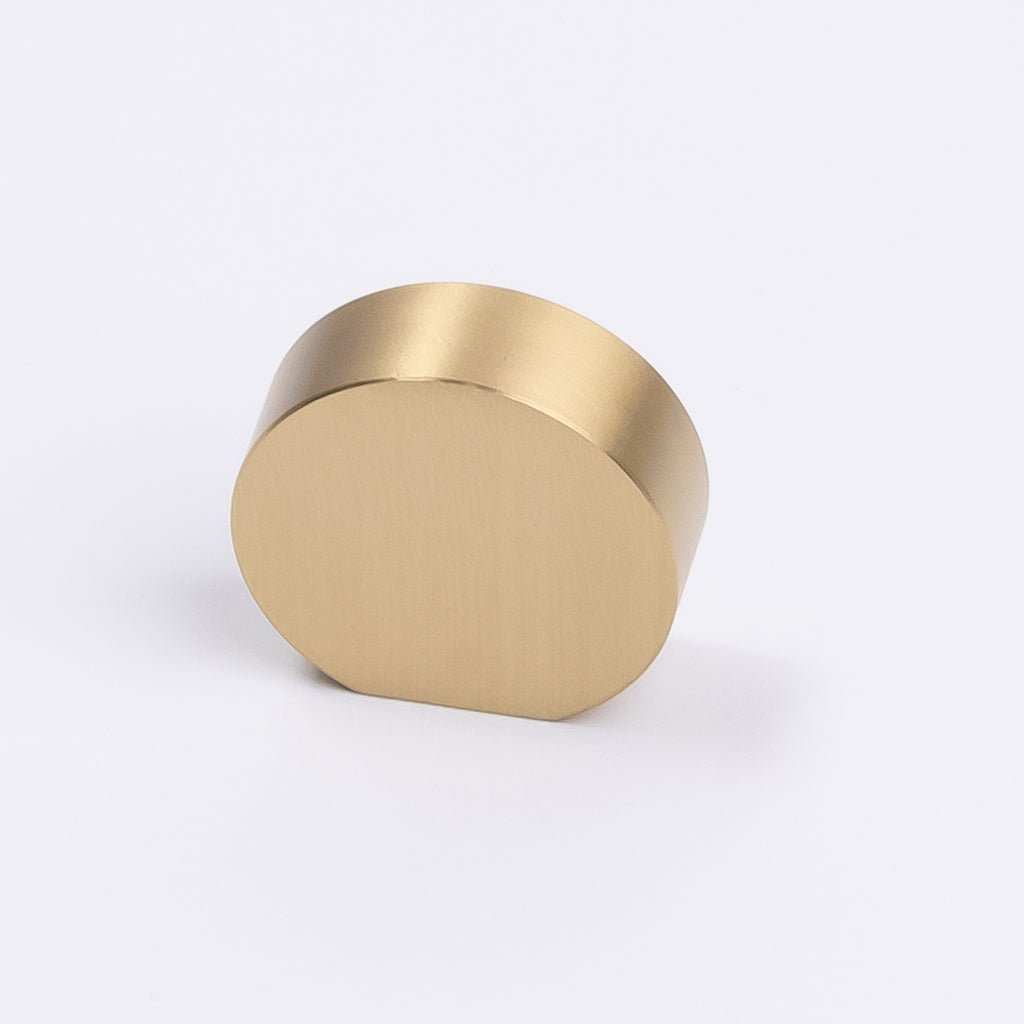 Brushed Brass Disc Cabinet Knob - Katherina - Manovella - Entry - Point - CABKAT32BB - Manovella