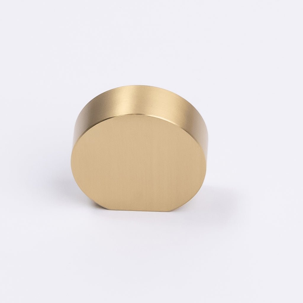 Brushed Brass Disc Cabinet Knob - Katherina - Manovella - Entry - Point - CABKAT32BB - Manovella