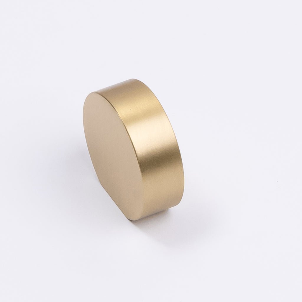 Brushed Brass Disc Cabinet Knob - Katherina - Manovella - Entry - Point - CABKAT32BB - Manovella