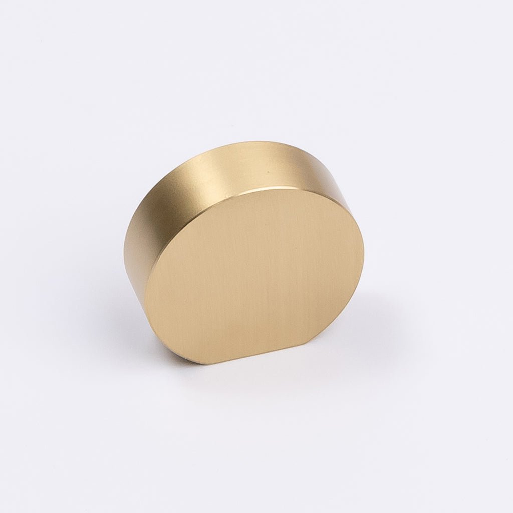 Brushed Brass Disc Cabinet Knob - Katherina - Manovella - Entry - Point - CABKAT32BB - Manovella