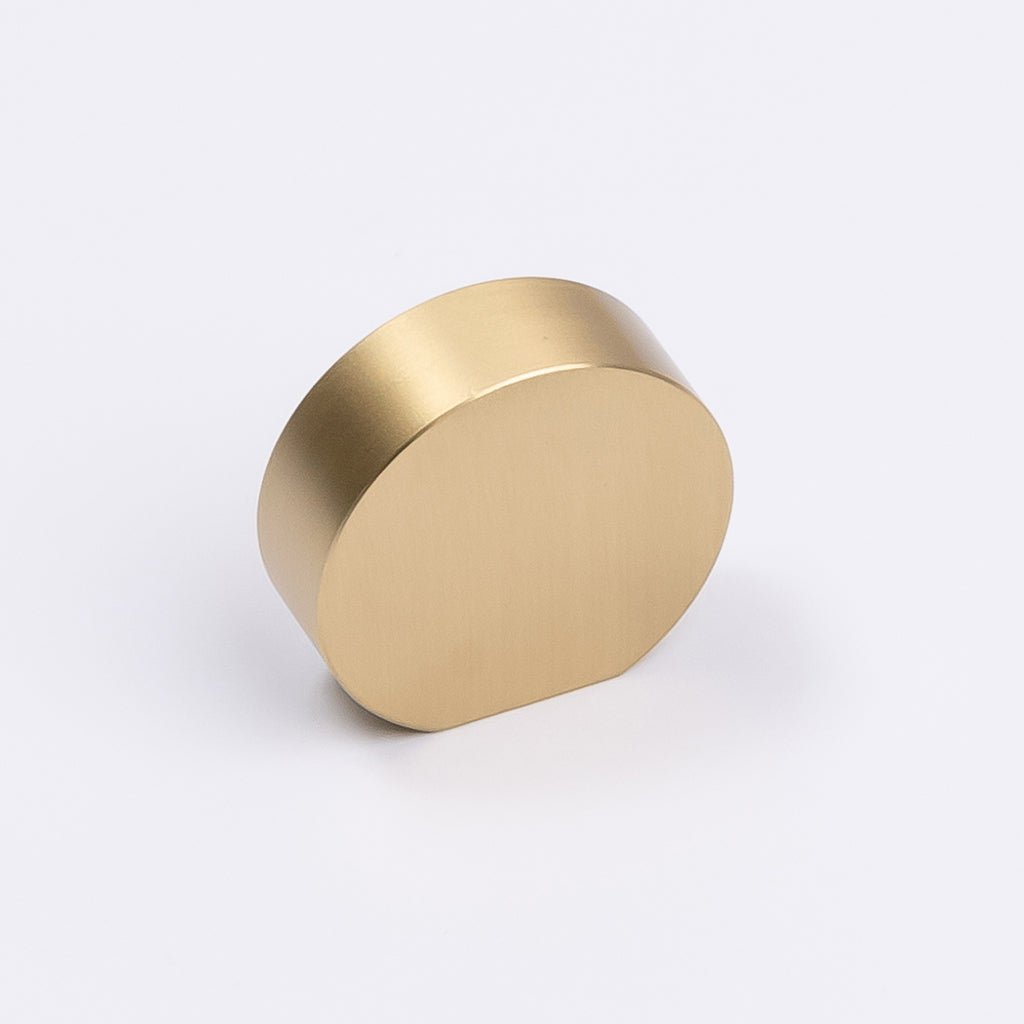Brushed Brass Disc Cabinet Knob - Katherina - Manovella - Entry - Point - CABKAT32BB - Manovella