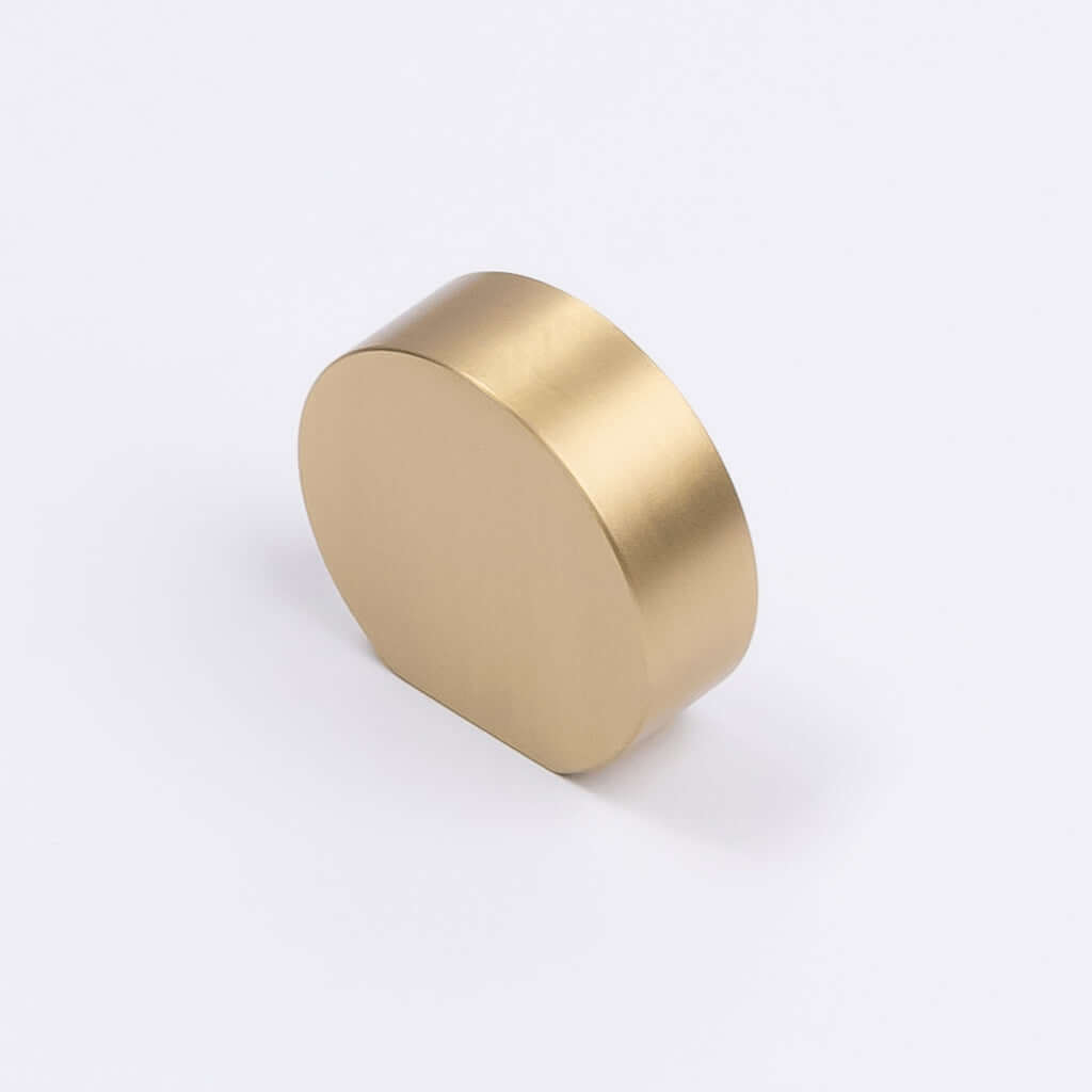Brushed Brass Disc Cabinet Knob - Katherina - Manovella - Entry - Point - CABKAT32BB - Manovella