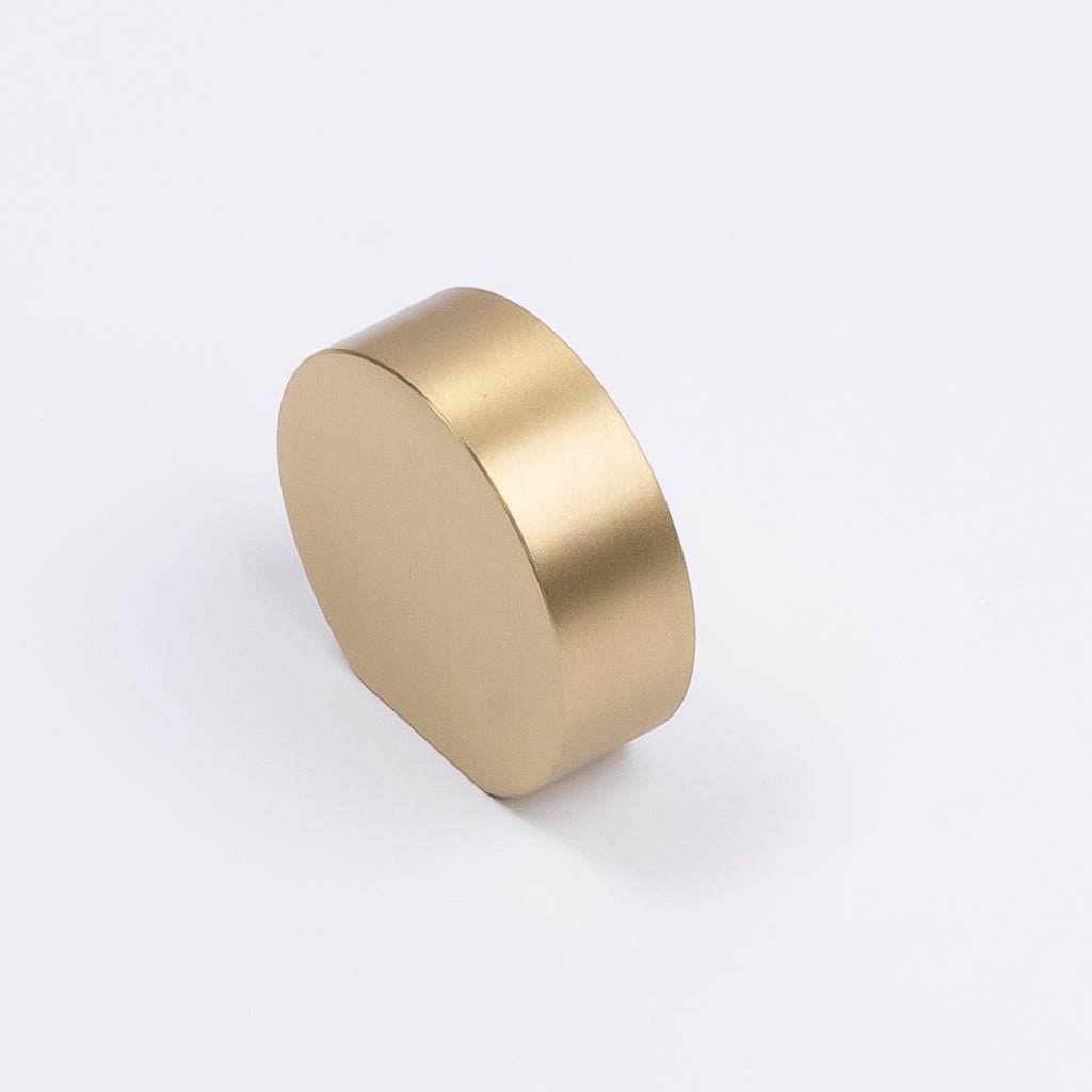 Brushed Brass Disc Cabinet Knob - Katherina - Manovella - Entry - Point - CABKAT32BB - Manovella