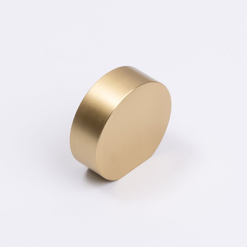 Brushed Brass Disc Cabinet Knob - Katherina - Manovella - Entry - Point - CABKAT32BB - Manovella