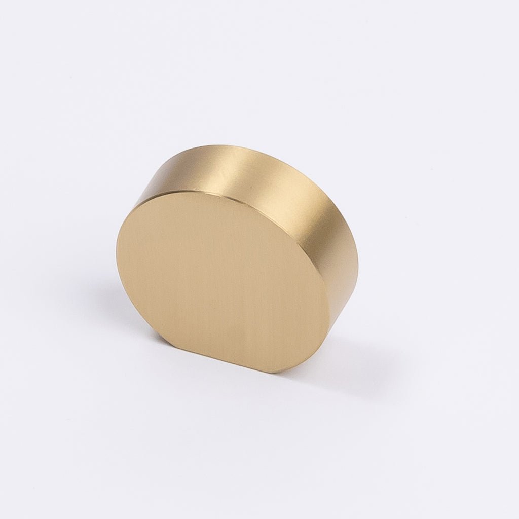 Brushed Brass Disc Cabinet Knob - Katherina - Manovella - Entry - Point - CABKAT32BB - Manovella