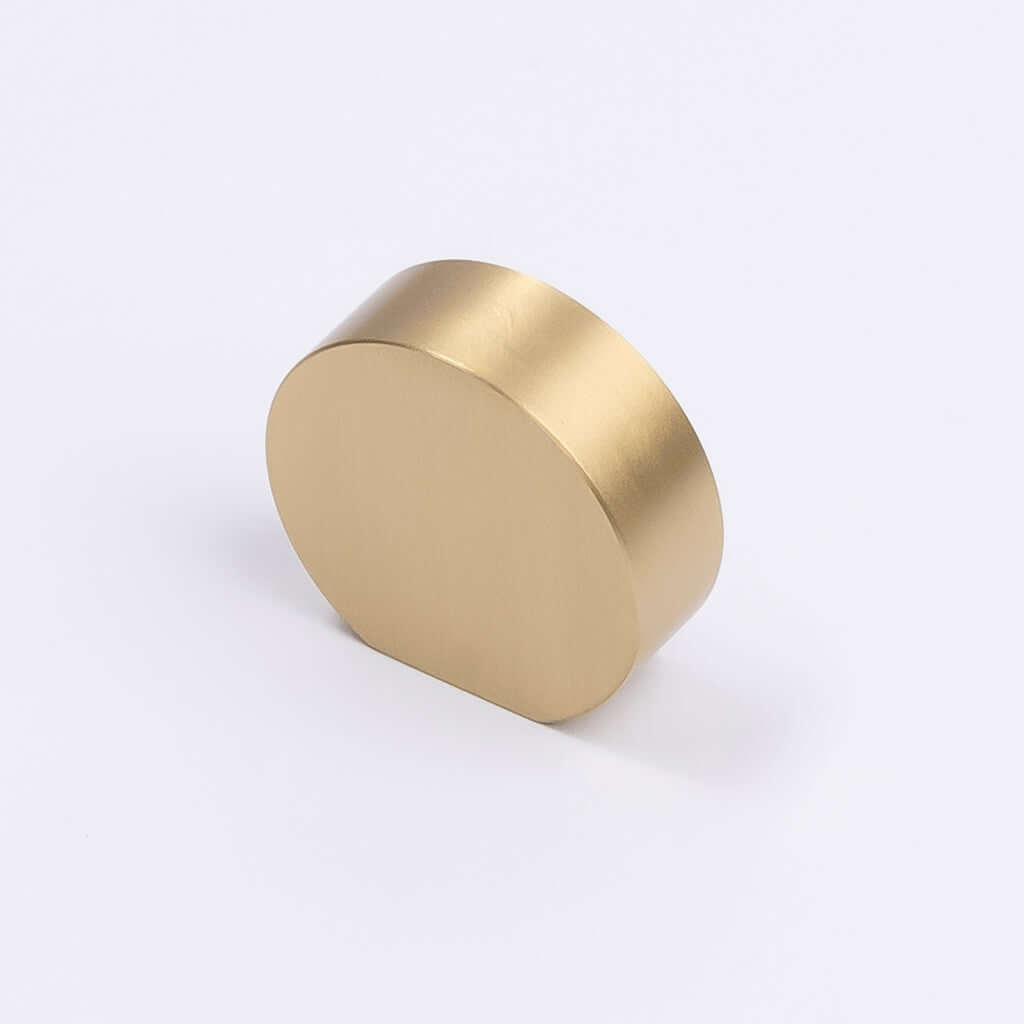Brushed Brass Disc Cabinet Knob - Katherina - Manovella - Entry - Point - CABKAT32BB - Manovella