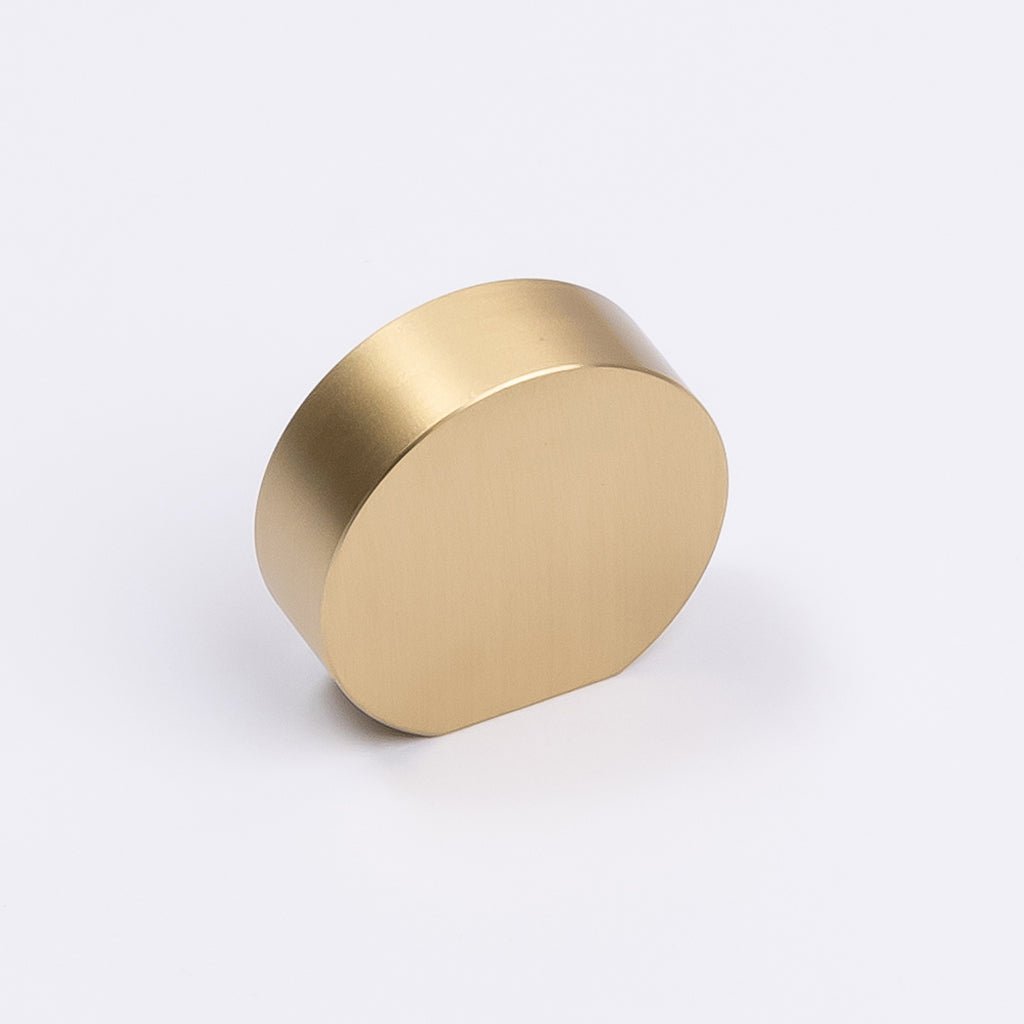Brushed Brass Disc Cabinet Knob - Katherina - Manovella - Entry - Point - CABKAT32BB - Manovella