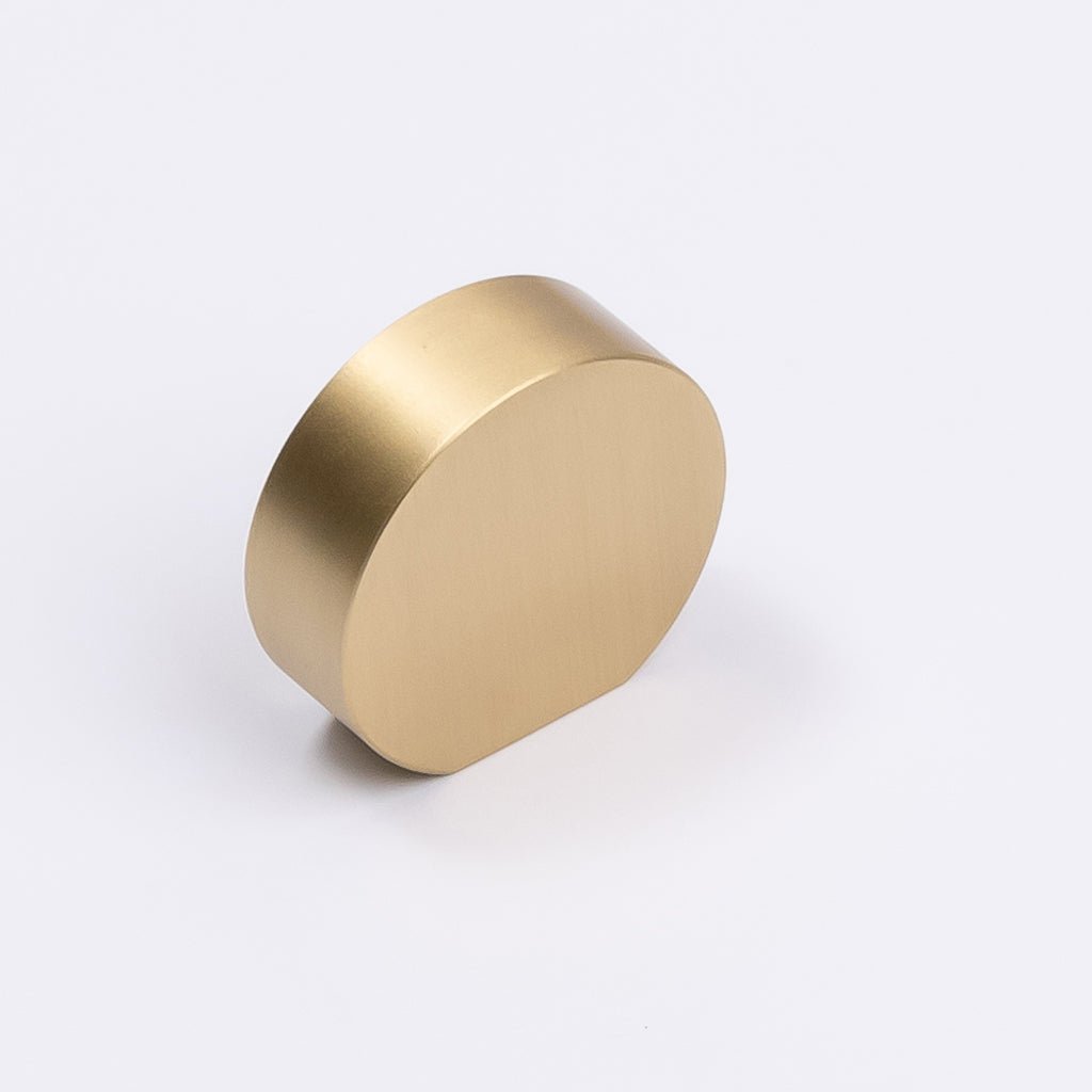 Brushed Brass Disc Cabinet Knob - Katherina - Manovella - Entry - Point - CABKAT32BB - Manovella