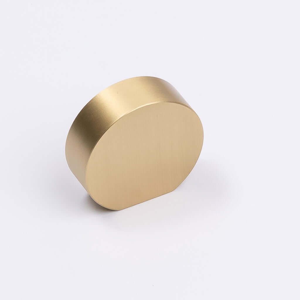 Brushed Brass Disc Cabinet Knob - Katherina - Manovella - Entry - Point - CABKAT32BB - Manovella