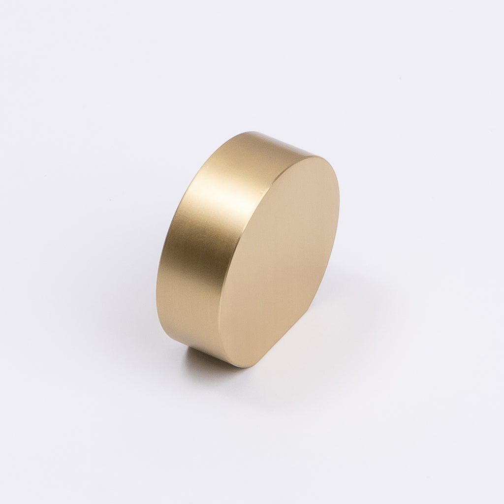 Brushed Brass Disc Cabinet Knob - Katherina - Manovella - Entry - Point - CABKAT32BB - Manovella